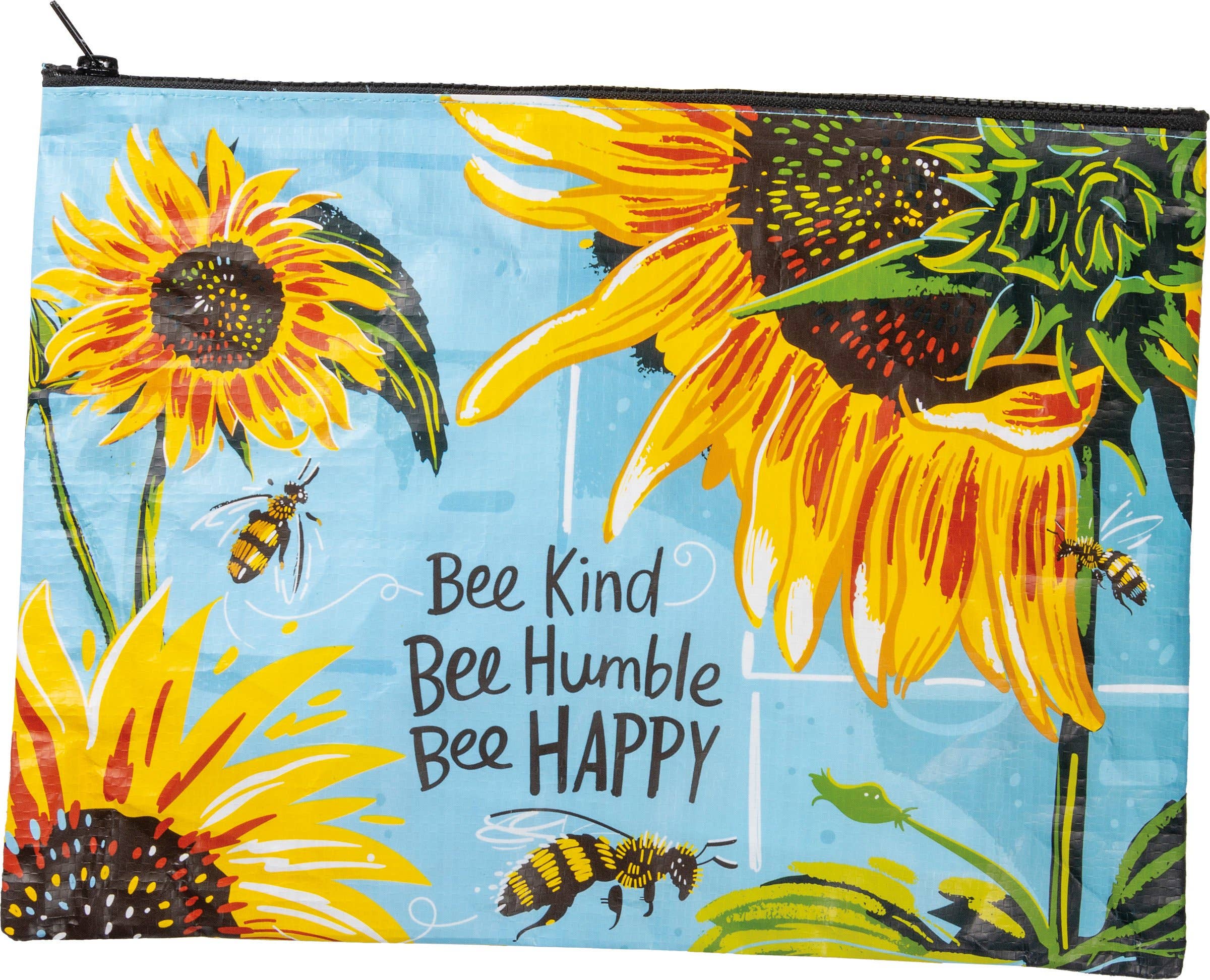Bee Kind Bee Humble Bee Happy Zipper Folder