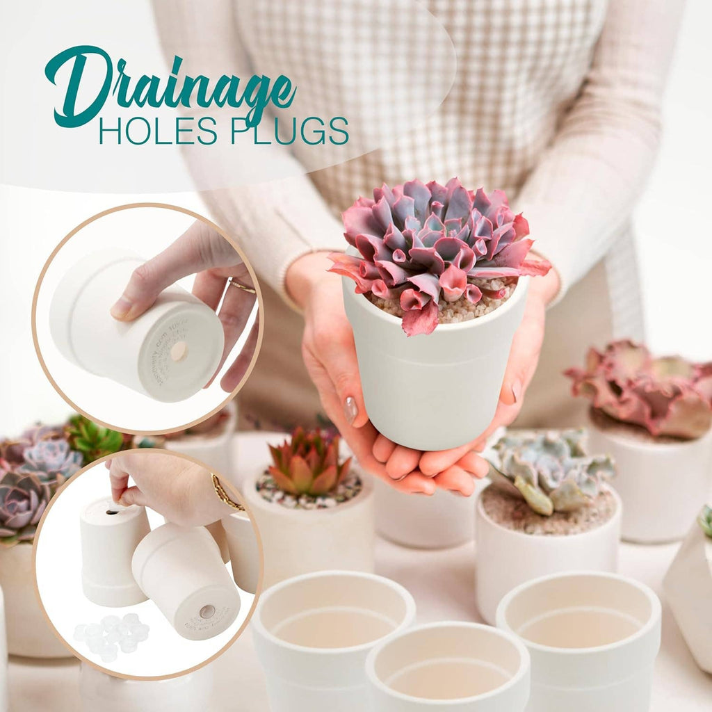 12-pcs Ceramic Flower Pot - Mini Terracotta, Small Clay Pots for Plants, Paintable Flower Pots for Kids